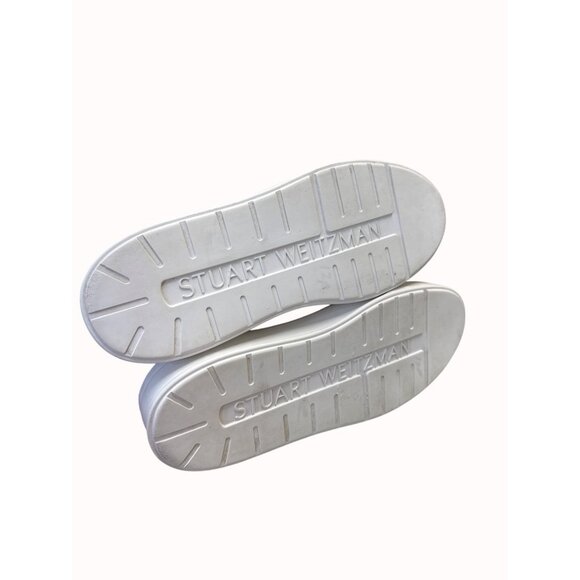 Stuart Weitzman Women’s Gold Shimmer Shoe/Sneakers Sz 9.5 SKU 5033 - Picture 11 of 12